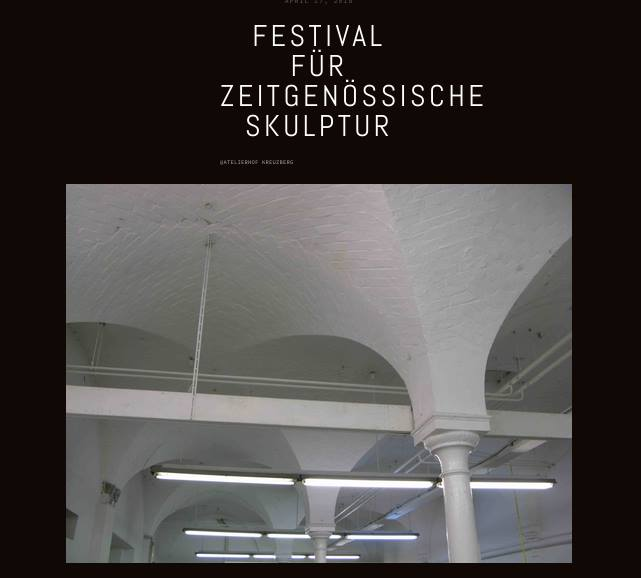 Festival für ZeitgenössischeSkulptur